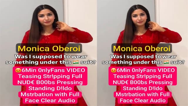 Famous Punjabi NRI Monica Oberoi – Teasing Stripping Mstebation