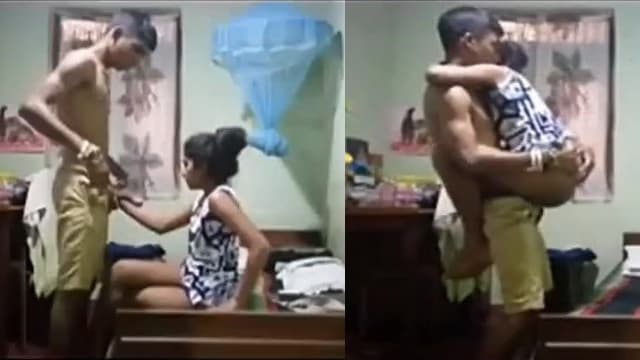 Hot Babe ghar mai akela bhai ke sath chudwa diye