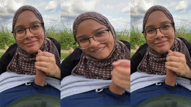 Hijabi Maal Babe – Sucking Big Cock Public Park MMS